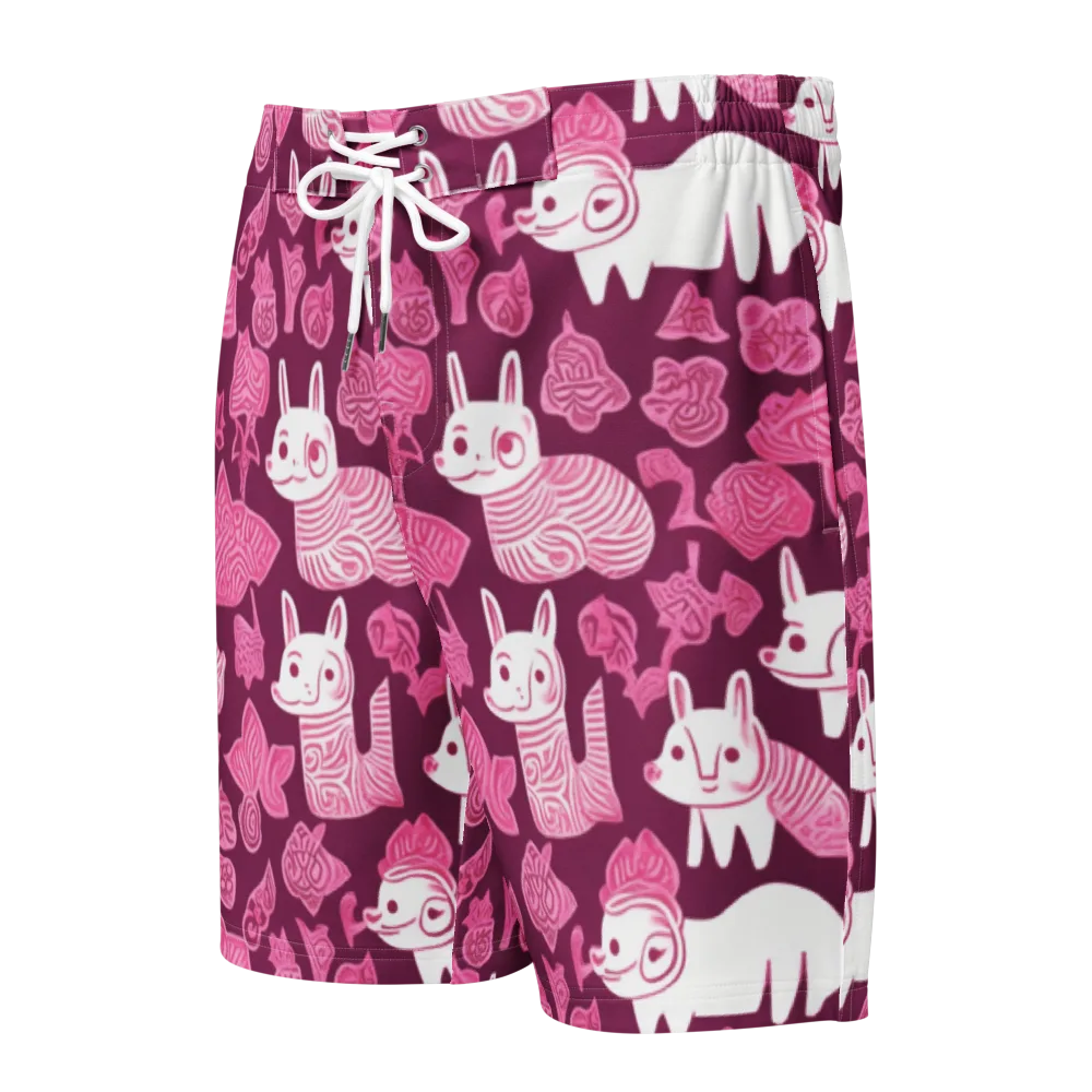 Pink Arcade on Men's Board Shorts — Front