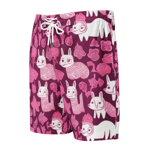 Pink Arcade on a Men's Board Shorts