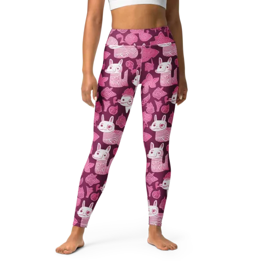 Pink Arcade on a Yoga Leggings