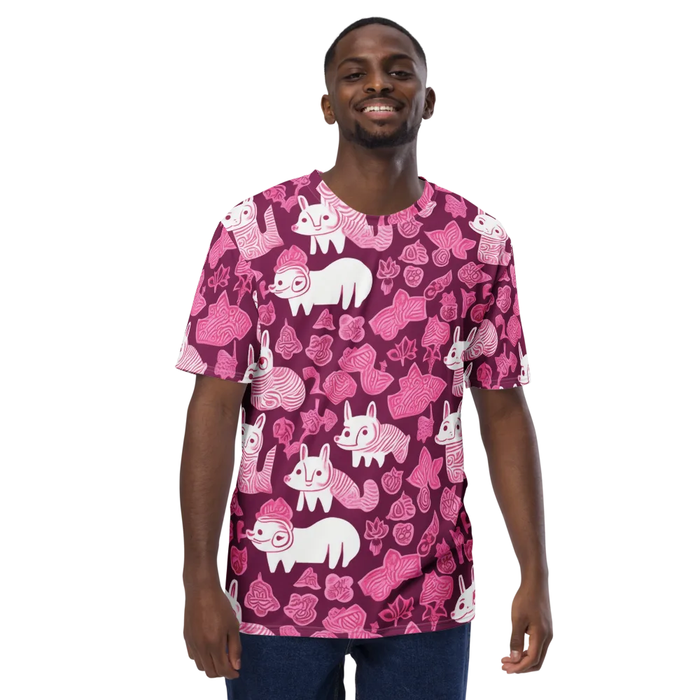 Pink Arcade on Men's Crew Neck T-Shirt — Front