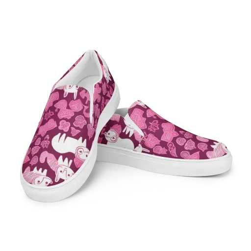 Pink Arcade on a Men's Slip-On Canvas Shoes