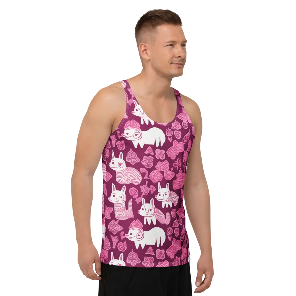 Pink Arcade on Men's Tank Top — Right Front