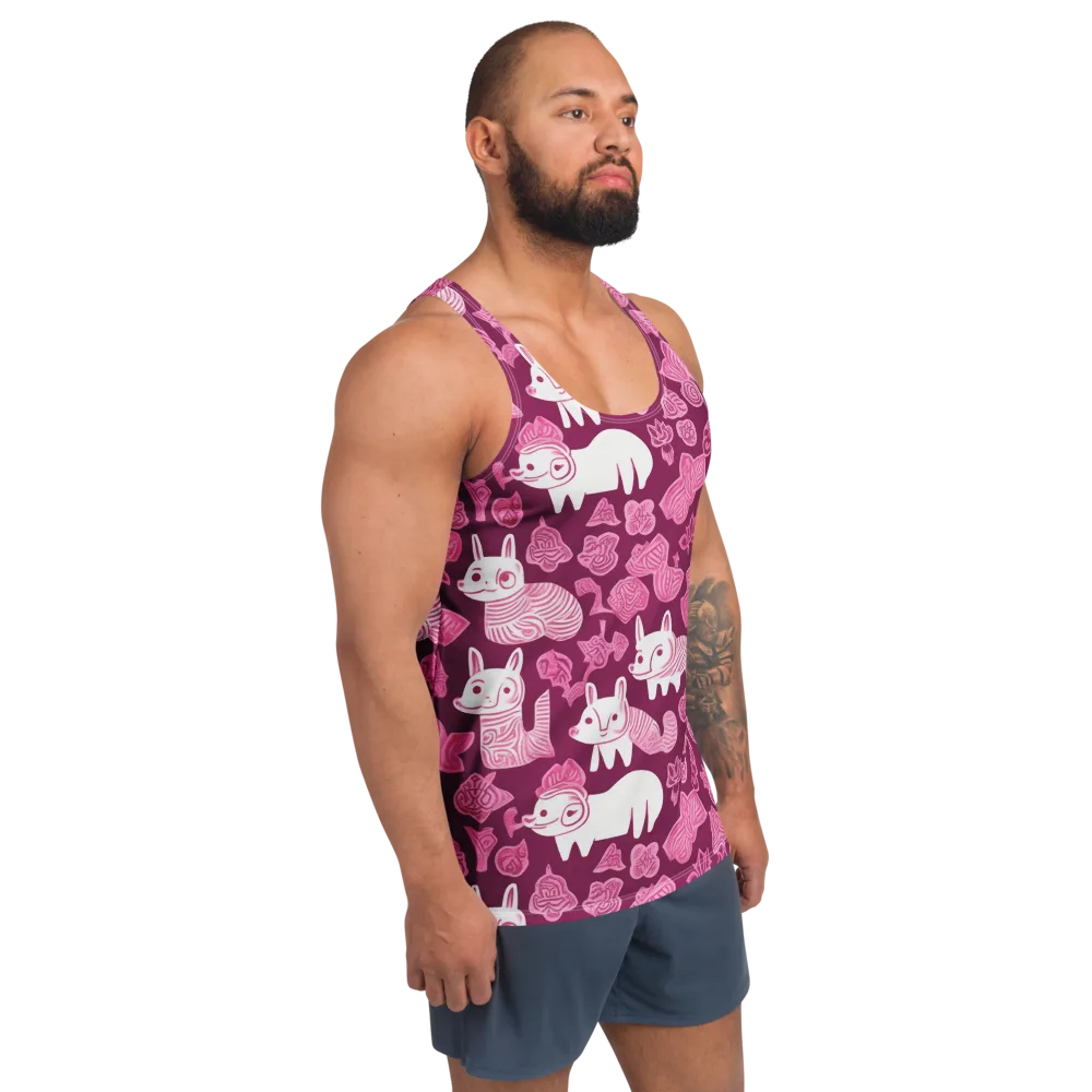 Pink Arcade on Men's Tank Top — Right Front