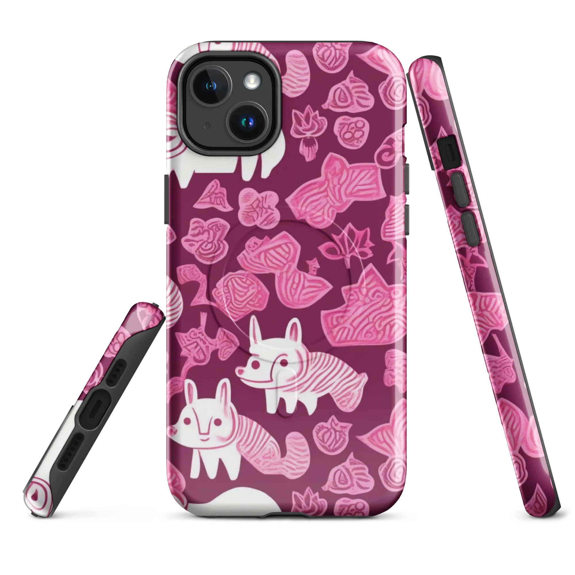 Pink Arcade on MagSafe Tough Case for iPhone® — Front