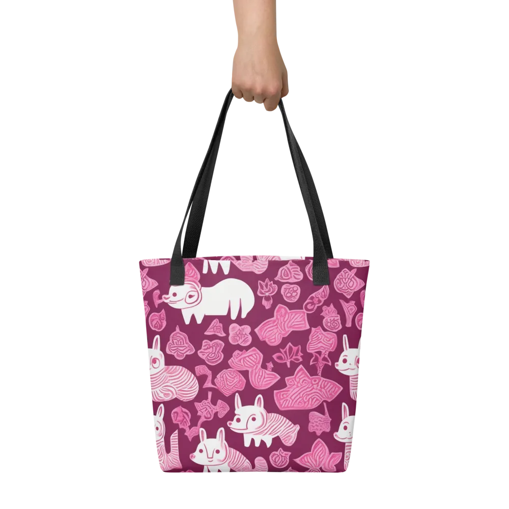 Pink Arcade on Tote Bag — Front