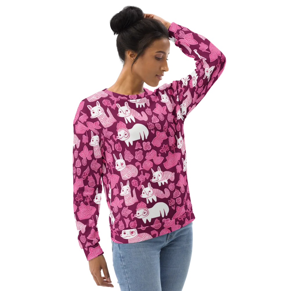 Pink Arcade on Sweatshirt — Right Front
