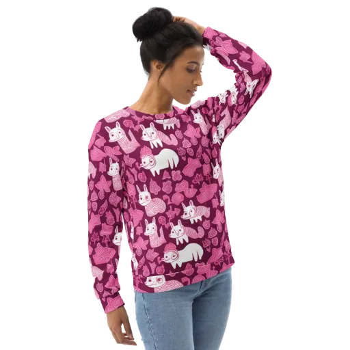 Pink Arcade on a Sweatshirt