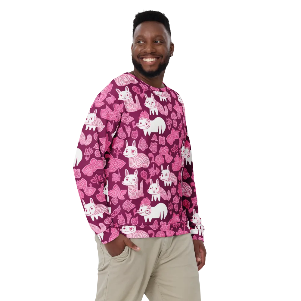 Pink Arcade on Sweatshirt — Front