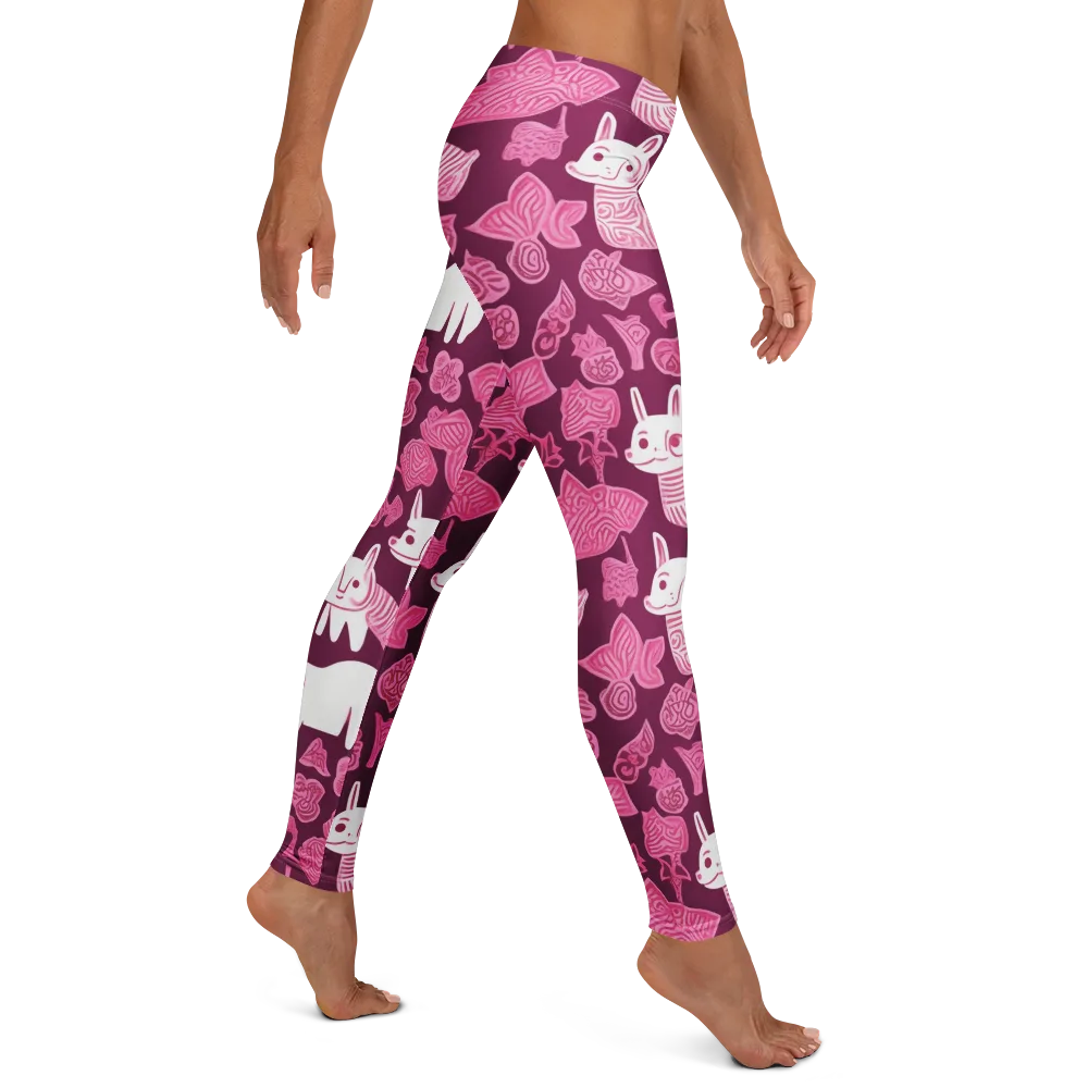 Pink Arcade on Leggings — Right