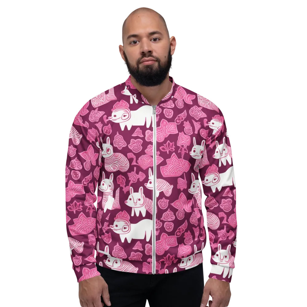 Pink Arcade on Bomber Jacket — Front