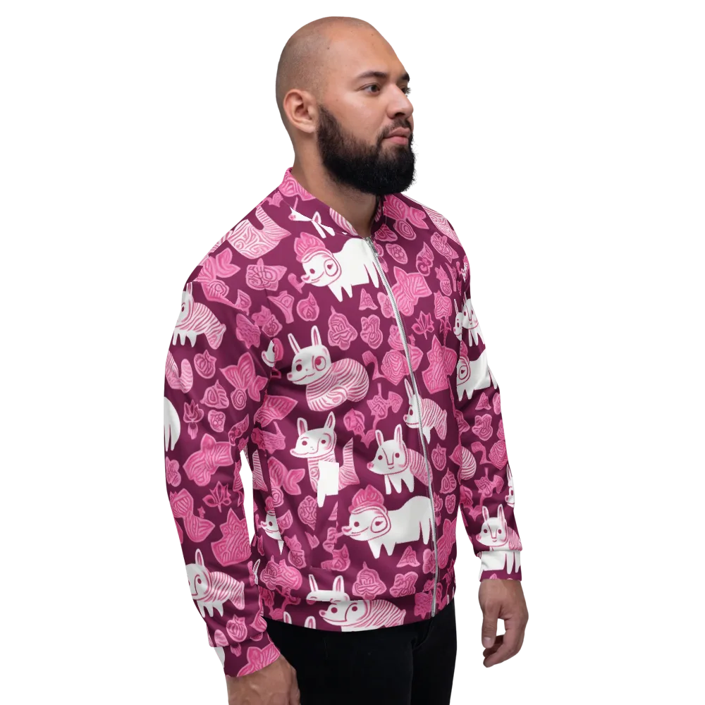 Pink Arcade on Bomber Jacket — Right