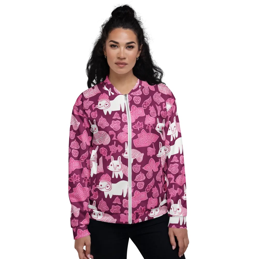Pink Arcade on Bomber Jacket — Front