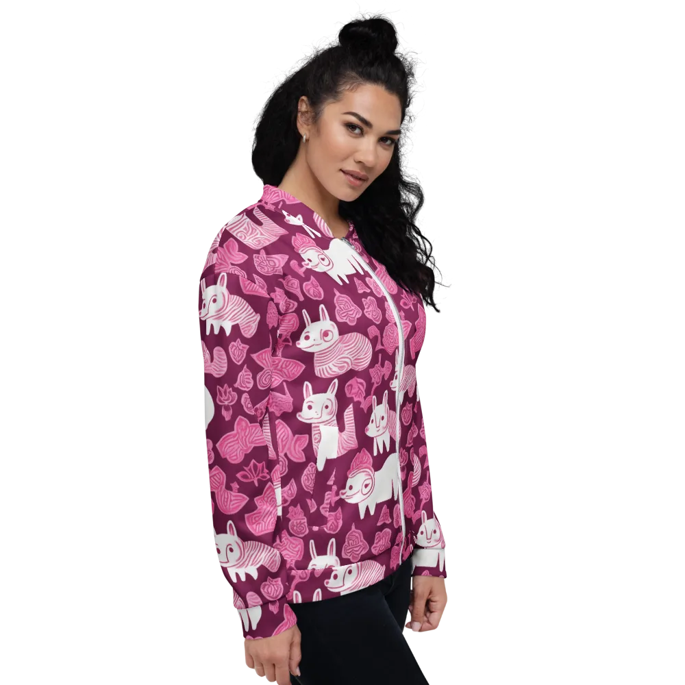 Pink Arcade on Bomber Jacket — Right