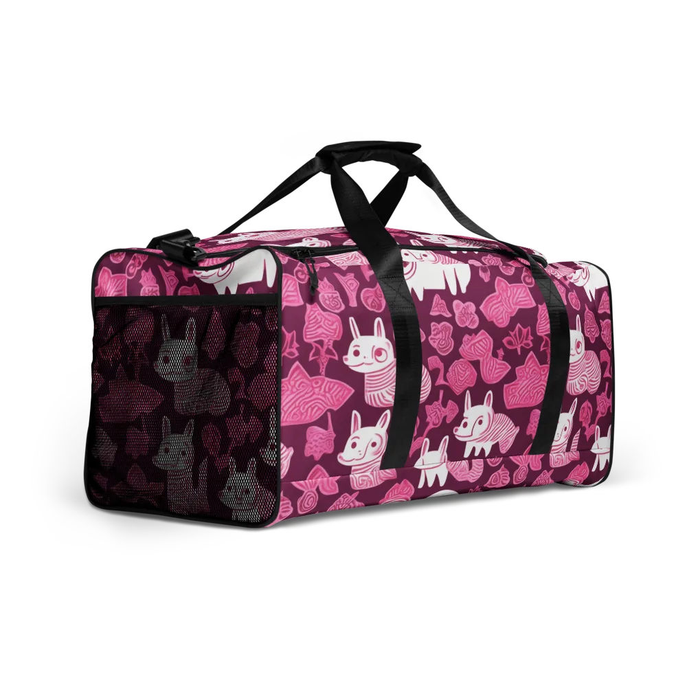 Pink Arcade on Duffle Bag — Right Front
