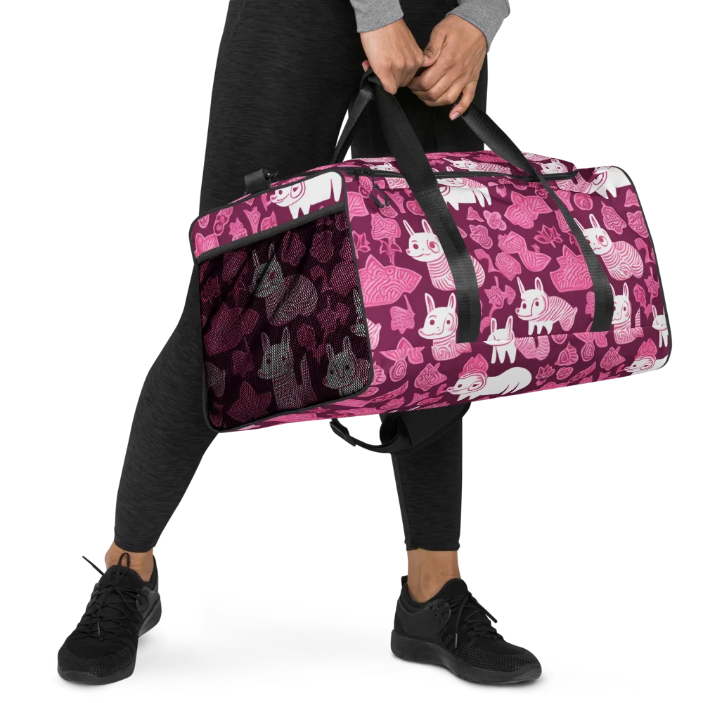Pink Arcade on Duffle Bag — Right Front