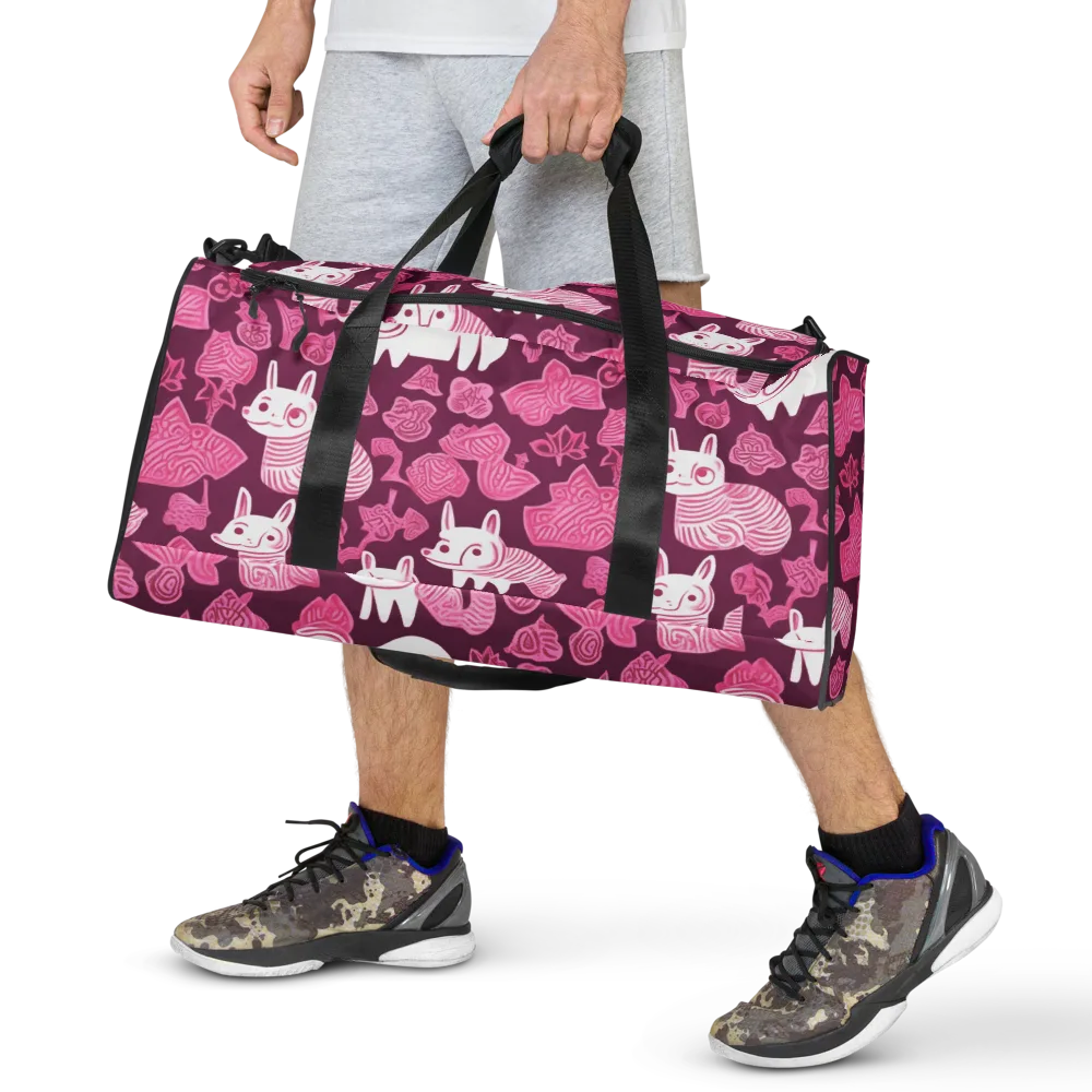 Pink Arcade on Duffle Bag — Front