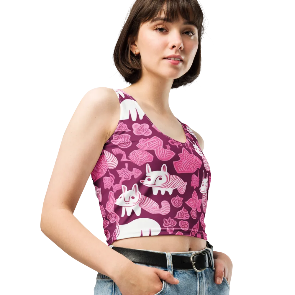 Pink Arcade on Crop Top — Right Front