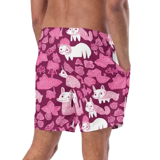 Pink Arcade on a Swim Trunks