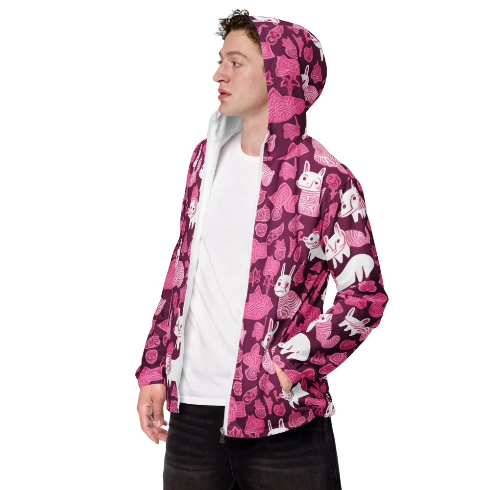 Pink Arcade on Men's Windbreaker — Left Front