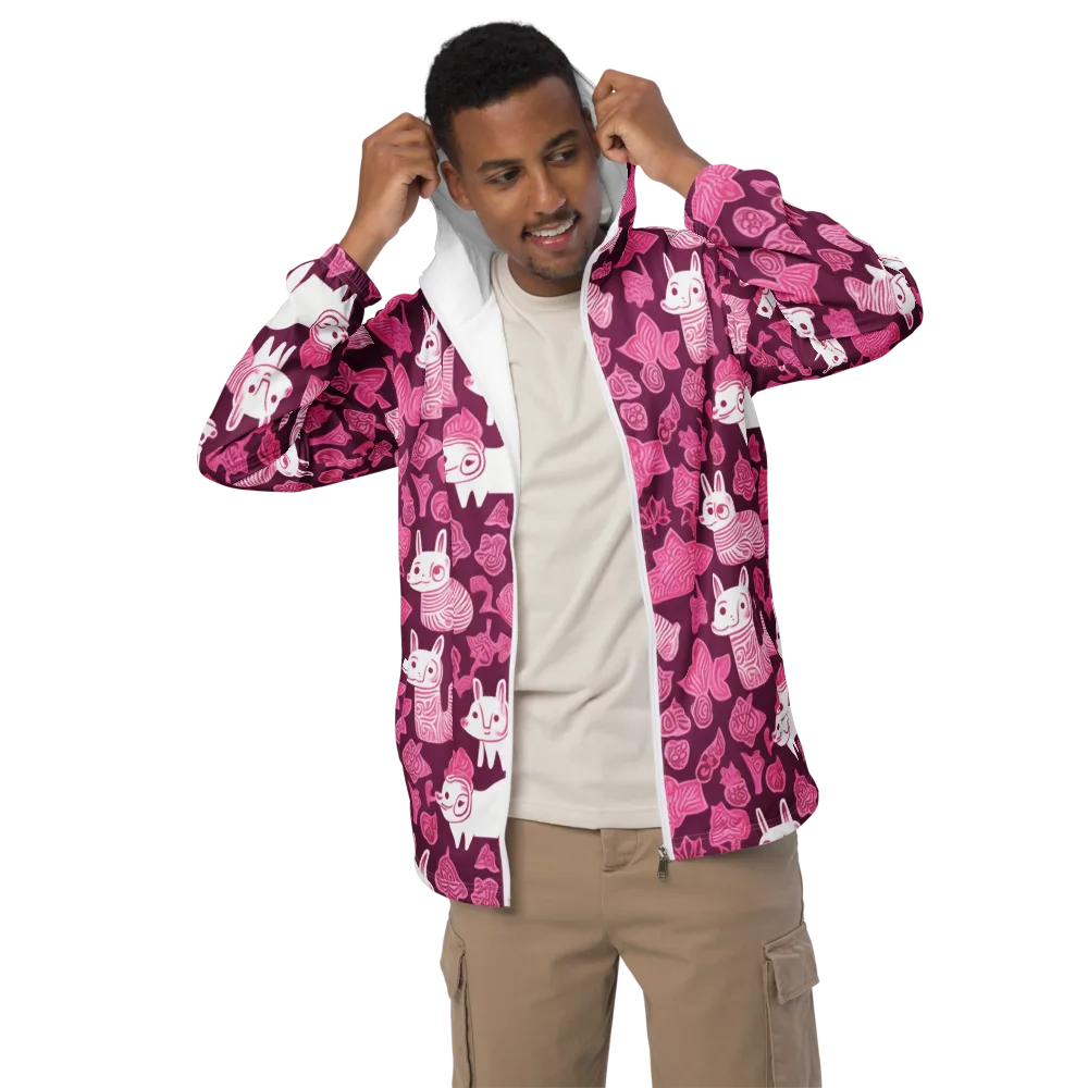 Pink Arcade on Men's Windbreaker — Front