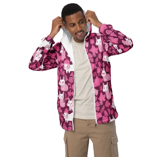 Pink Arcade on a Men's Windbreaker