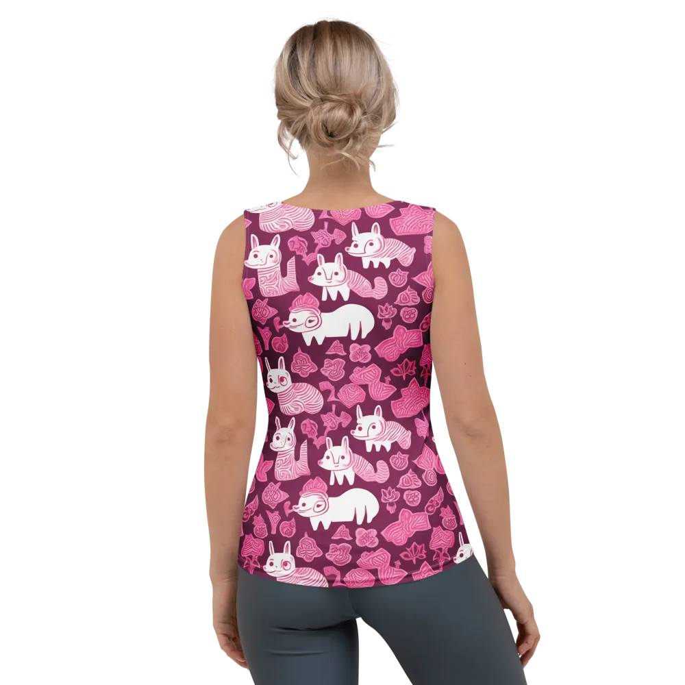 Pink Arcade on Women's Tank Top — Back