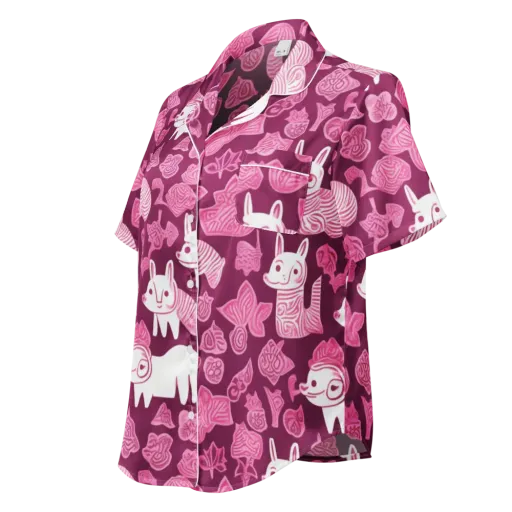 Pink Arcade on a Women's Short Sleeve Pajama Top