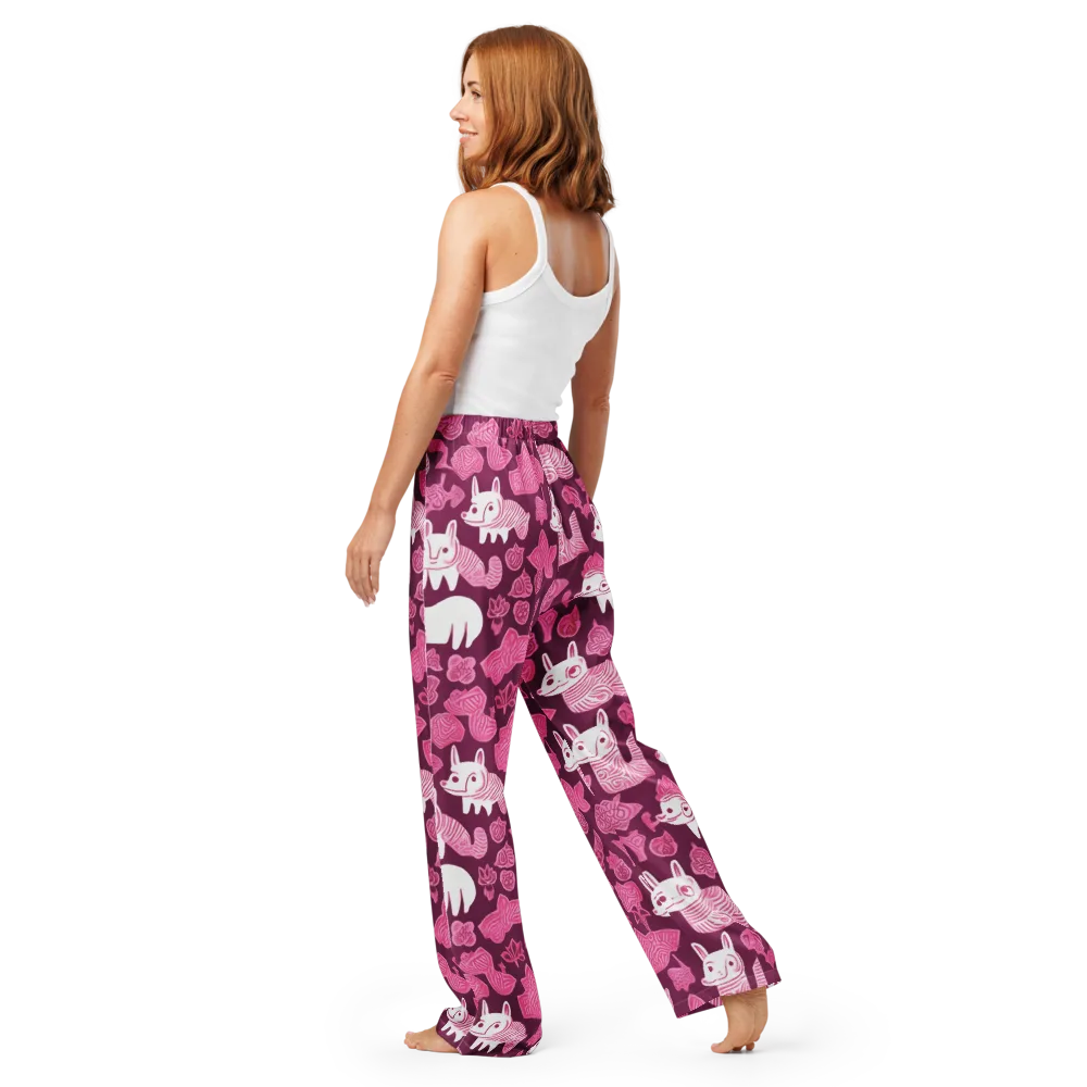 Pink Arcade on Women's Pajama Pants — Back