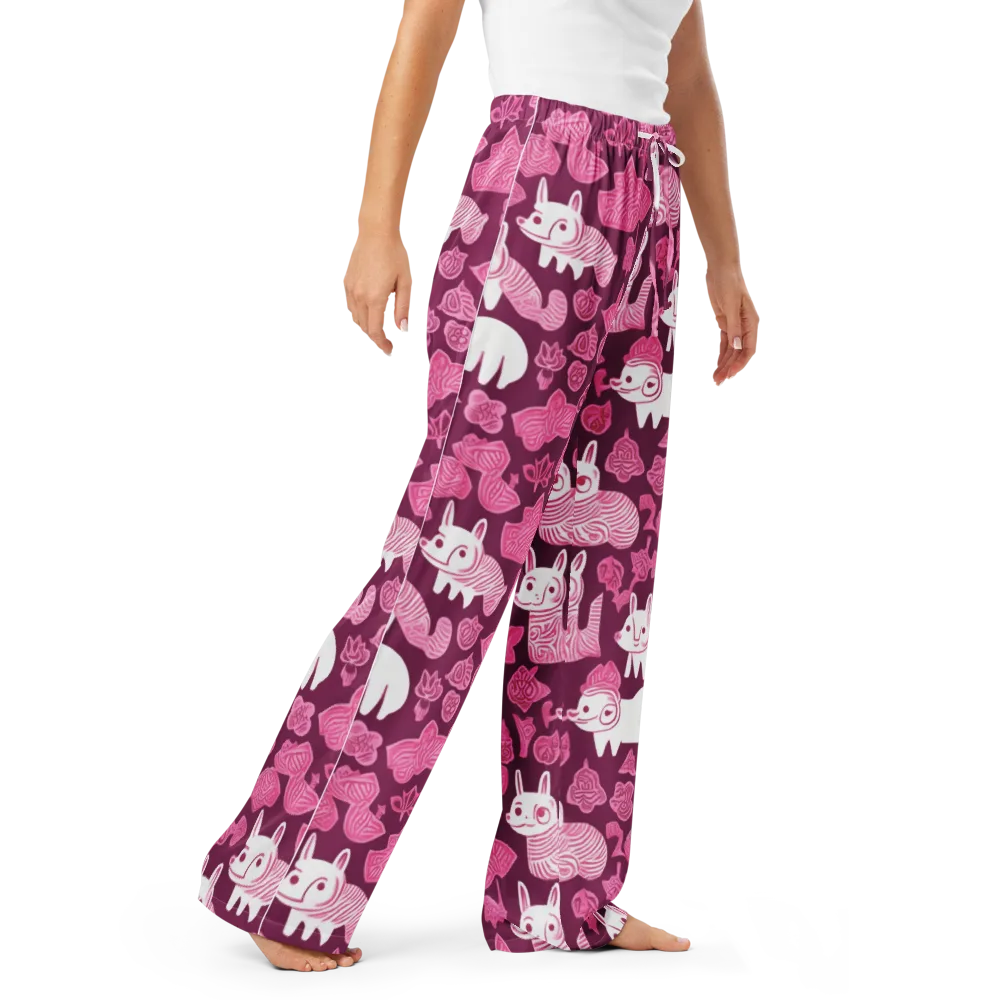 Pink Arcade on Women's Pajama Pants — Right Front