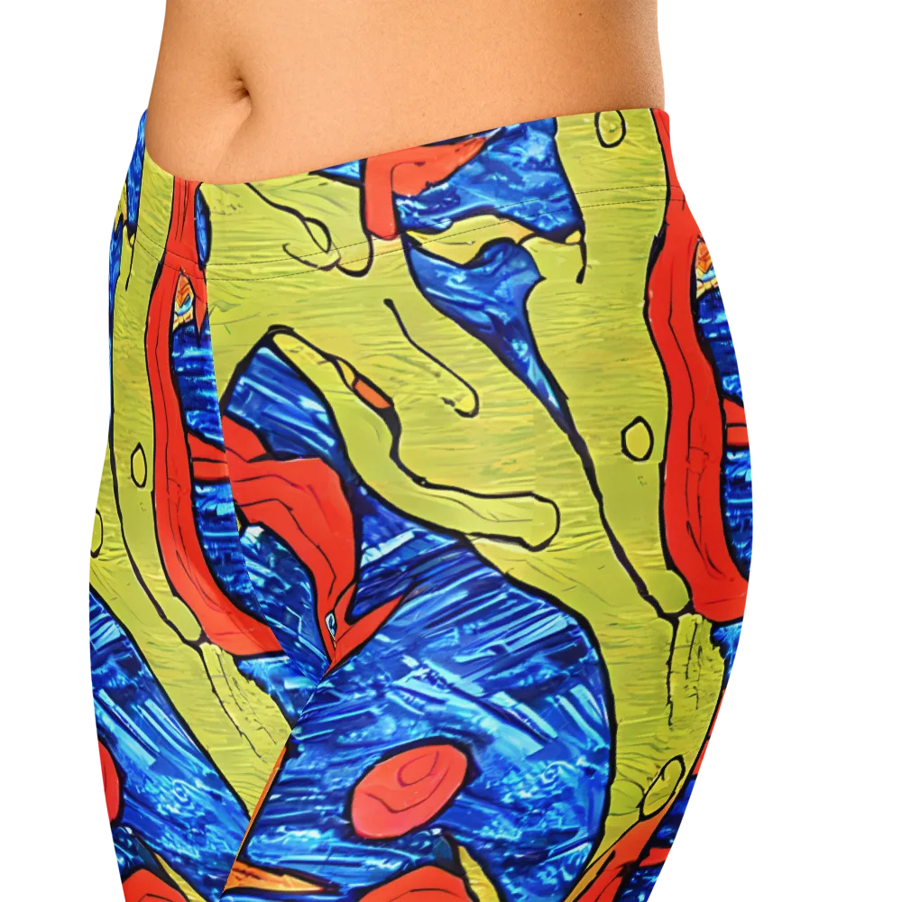 Barbier's Wave on Capri Leggings — Zoomed-in