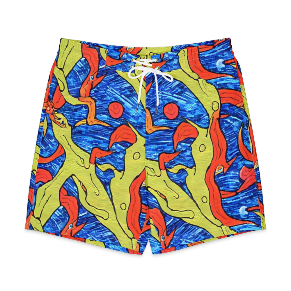 Barbier's Wave on Men's Board Shorts — Front