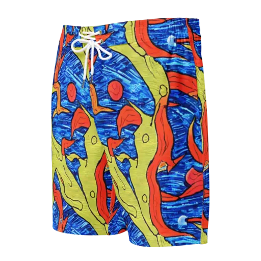 Barbier's Wave on a Men's Board Shorts