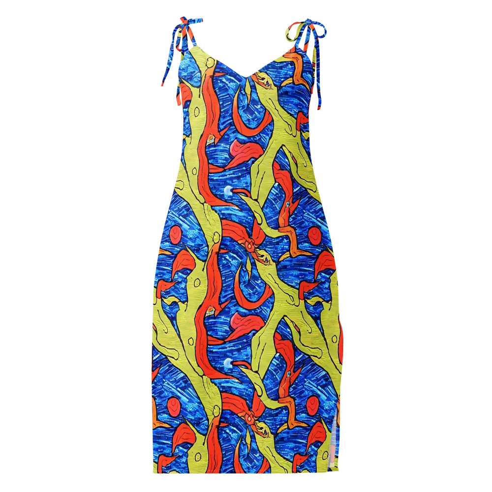 Barbier's Wave on Slip Dress — Front