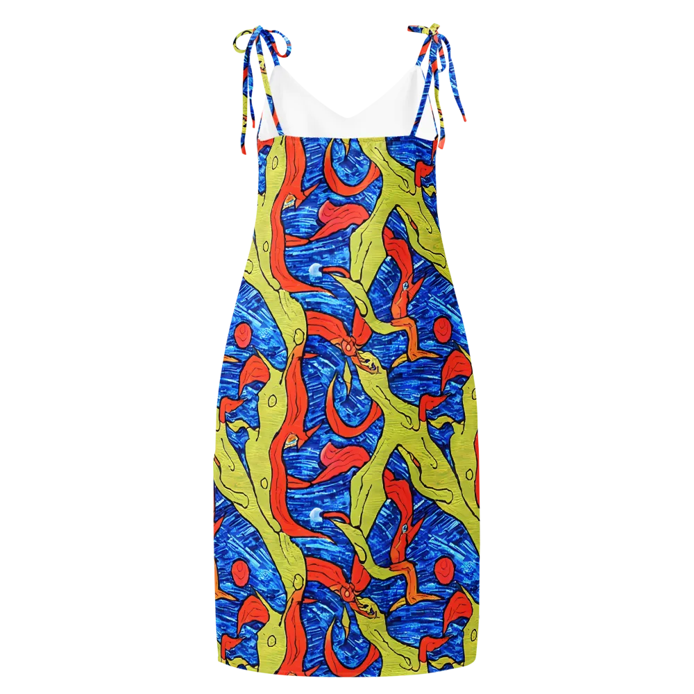 Barbier's Wave on Slip Dress — Back