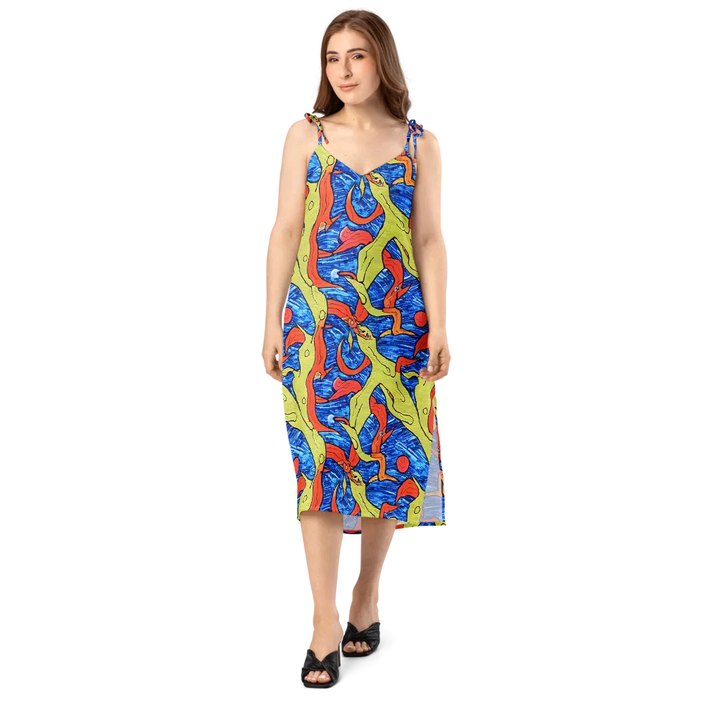 Barbier's Wave on Slip Dress — Front