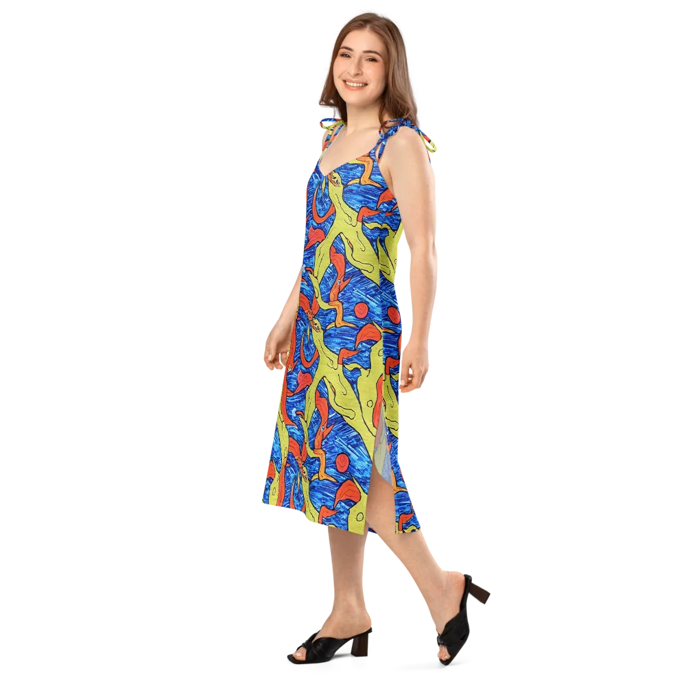 Barbier's Wave on Slip Dress — Left Front