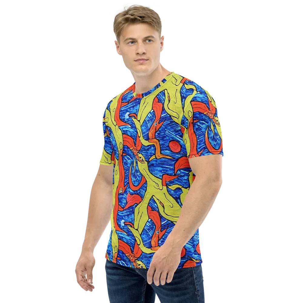 Barbier's Wave on Men's Crew Neck T-Shirt — Left