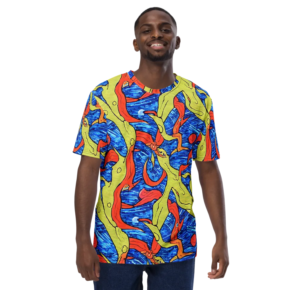 Barbier's Wave on Men's Crew Neck T-Shirt — Front