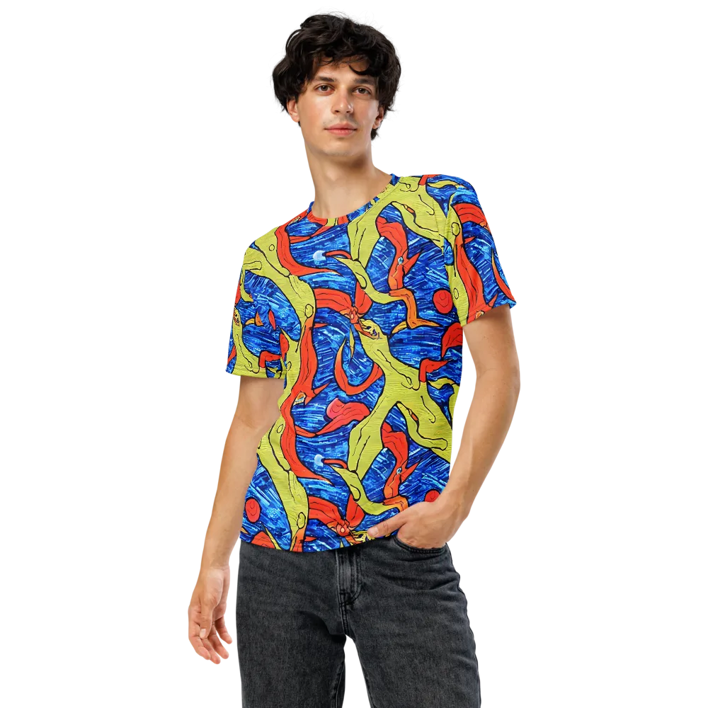 Barbier's Wave on Men's Crew Neck T-Shirt — Front