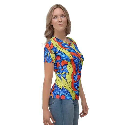 Barbier's Wave on a Women's Crew Neck T-Shirt