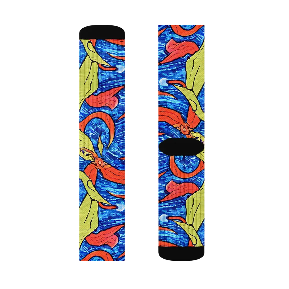 Barbier's Wave on Socks — Left Sock