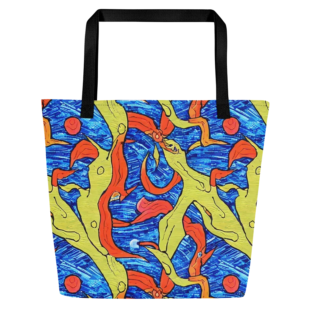 Barbier's Wave on Large Tote Bag W/ Pocket — Front