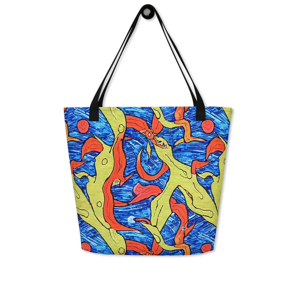Barbier's Wave on Large Tote Bag W/ Pocket — Front
