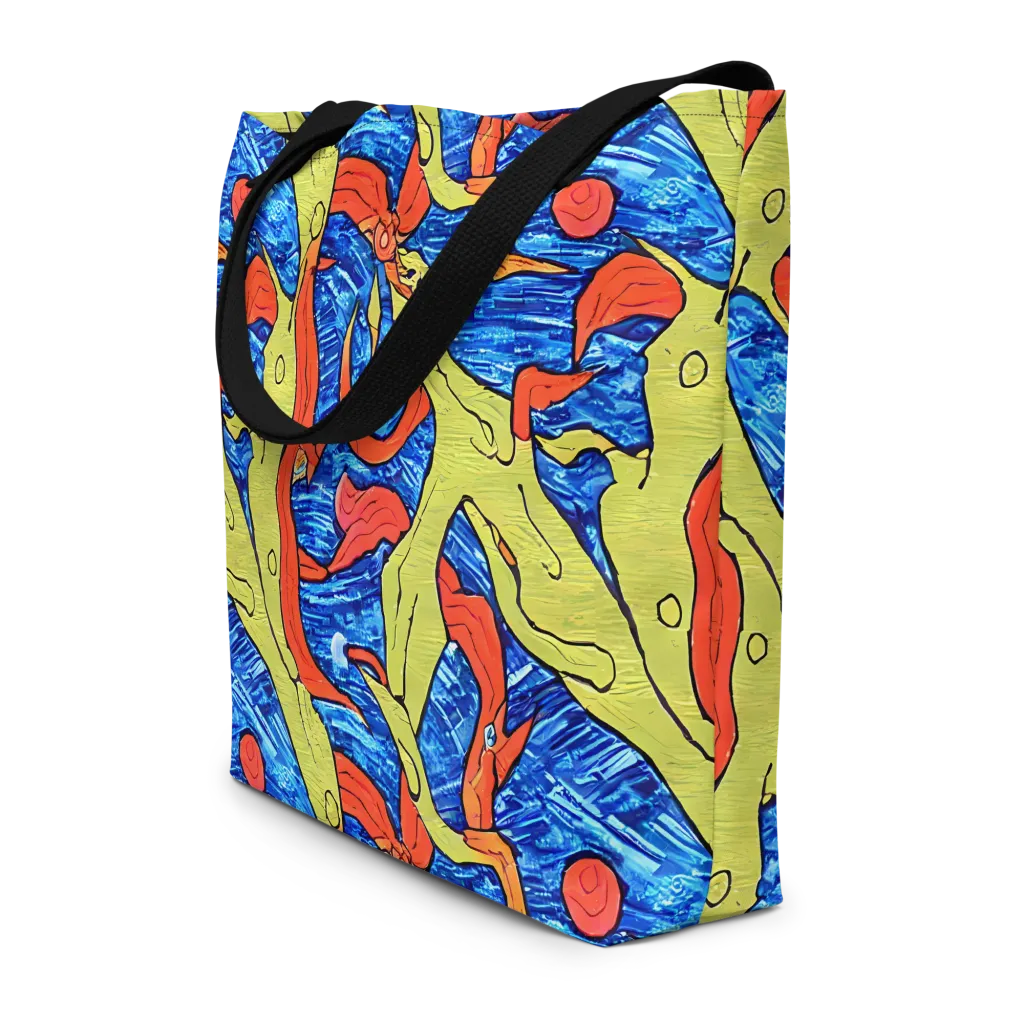 Barbier's Wave on Large Tote Bag W/ Pocket — Front