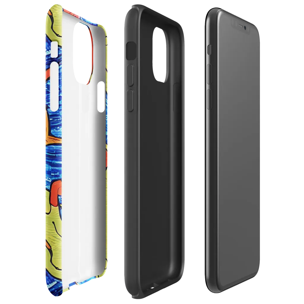 Barbier's Wave on Tough Case for iPhone® — Right