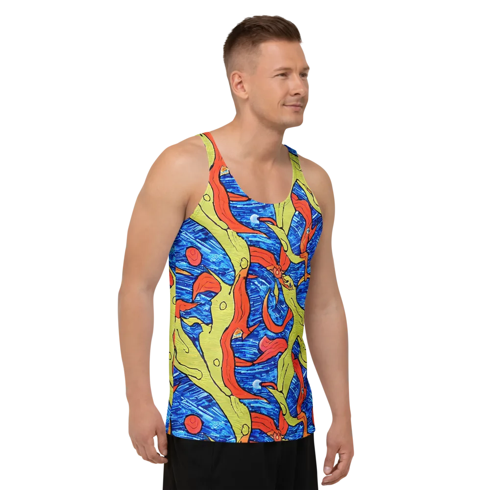 Barbier's Wave on Men's Tank Top — Right Front