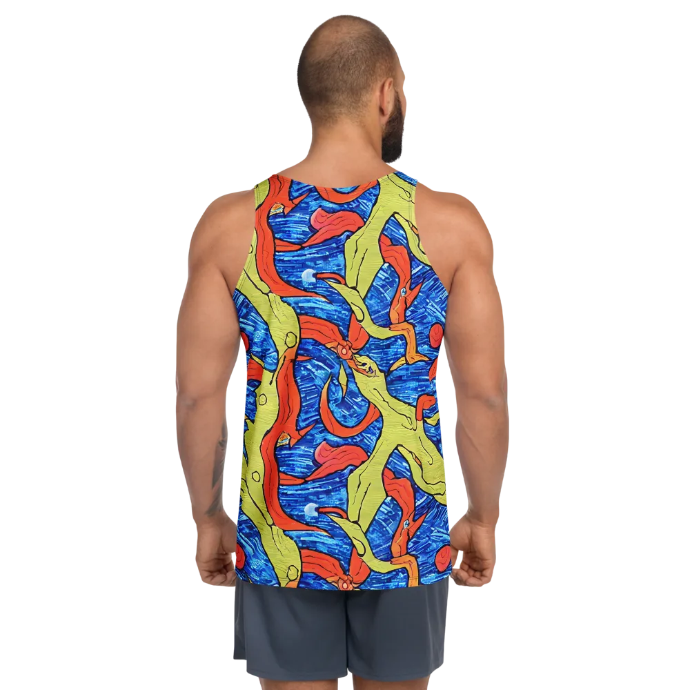 Barbier's Wave on Men's Tank Top — Back