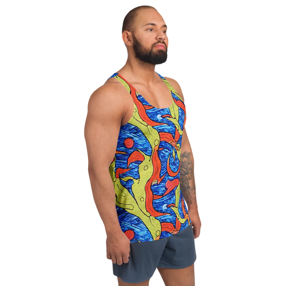 Barbier's Wave on Men's Tank Top — Right Front