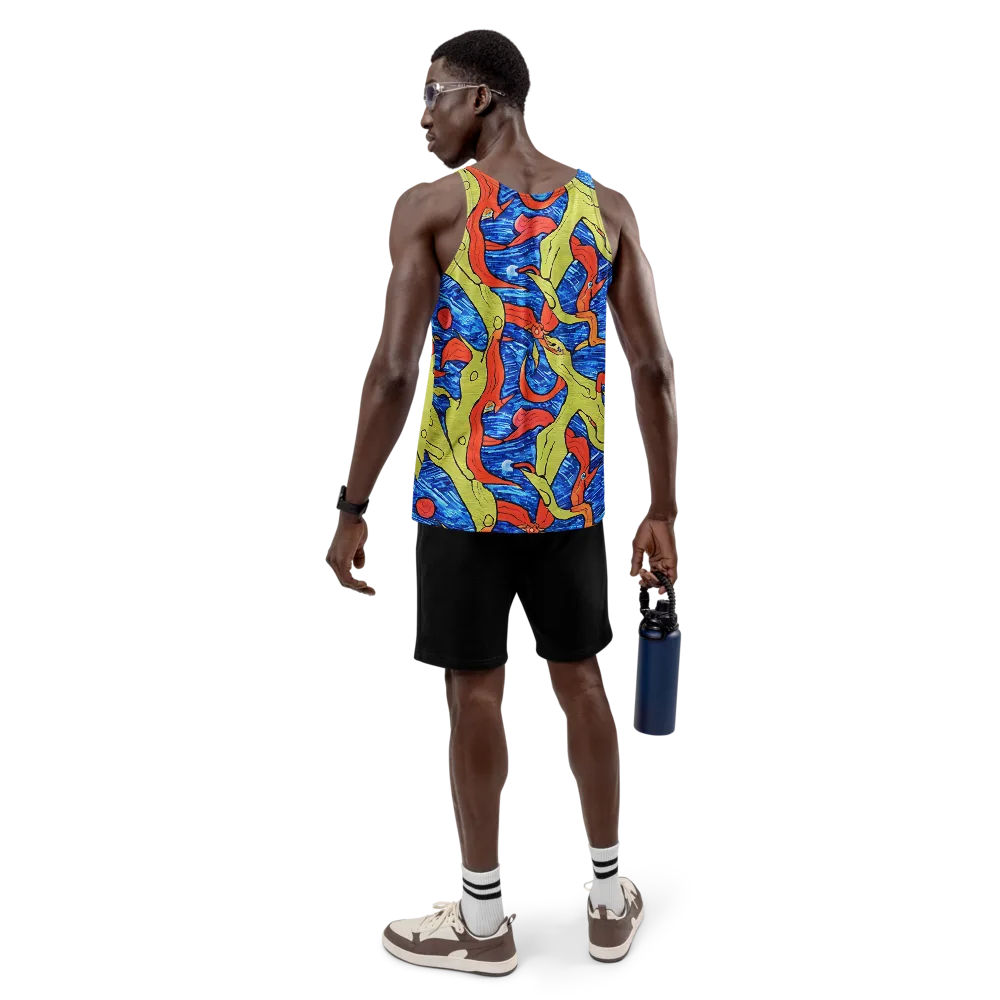 Barbier's Wave on Men's Tank Top — Back