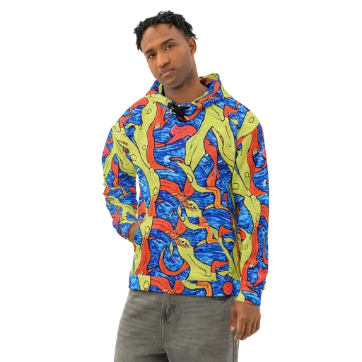 Barbier's Wave on a Cotton Hoodie
